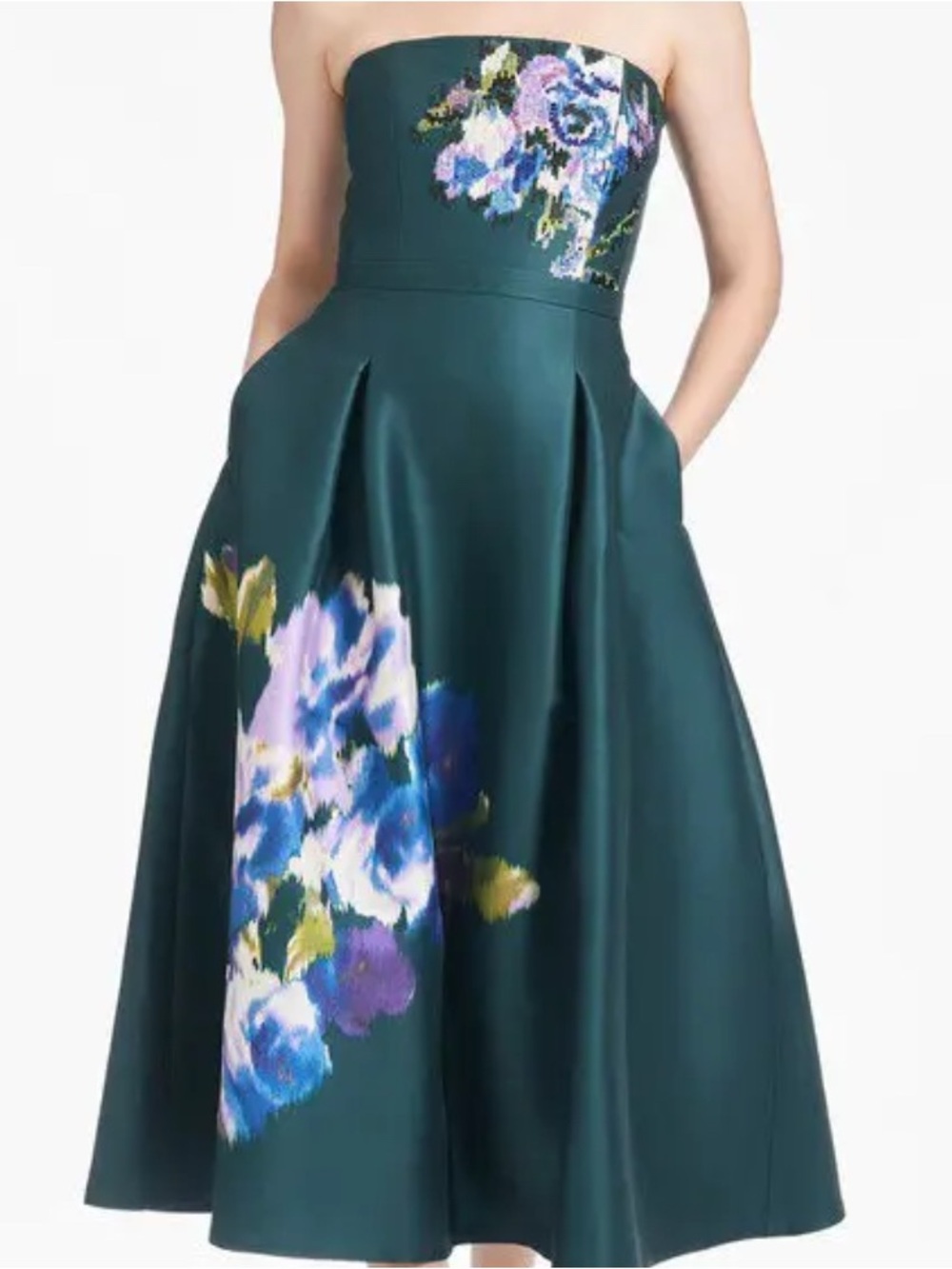 Sachin + Babi Forest Green exquisite evening wear. Tea length NWT Sz. 12 - Picture 16 of 16